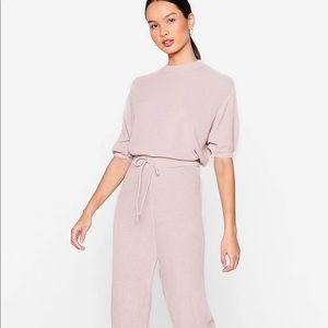 Let's Stay Home Knitted Pants Lounge Set